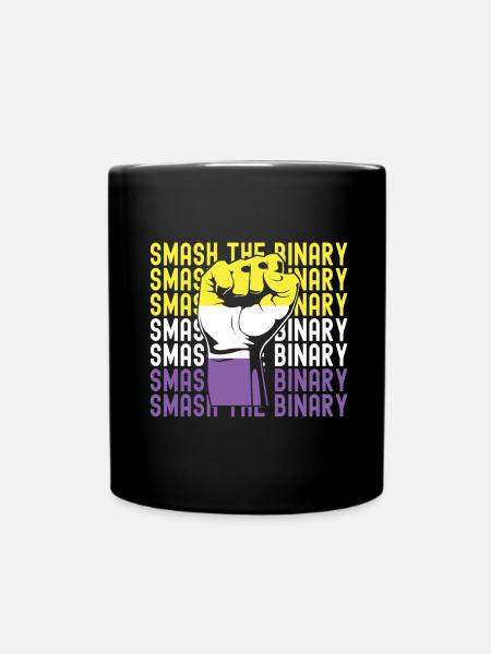 Non Binary Pride Genderqueer - Tasse einfarbig - Schwarz