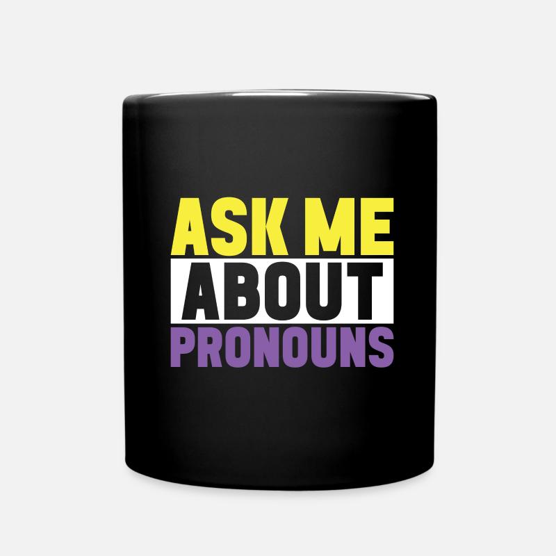 Non Binary Pride Genderqueer - Tasse einfarbig - Schwarz