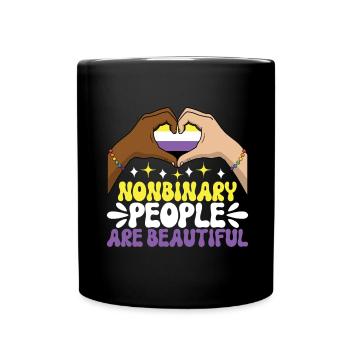 Non Binary Pride Genderqueer - Tasse einfarbig - Schwarz - Vorne