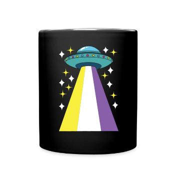 Non Binary Pride Genderqueer - Tasse einfarbig - Schwarz - Vorne