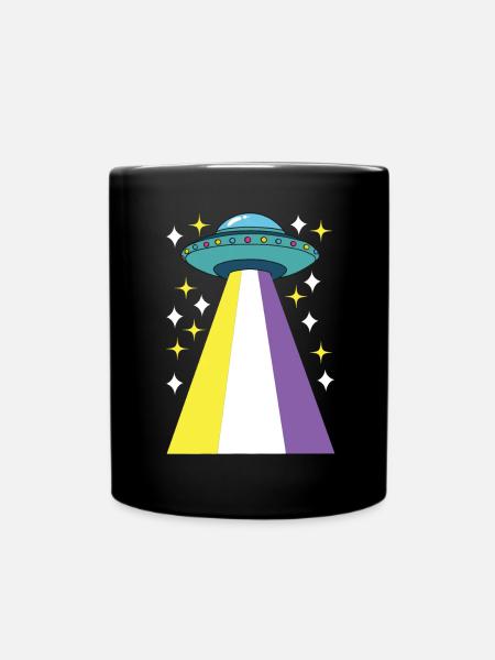 Non Binary Pride Genderqueer - Tasse einfarbig - Schwarz