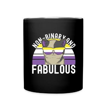Non Binary Pride Genderqueer - Tasse einfarbig - Schwarz - Vorne