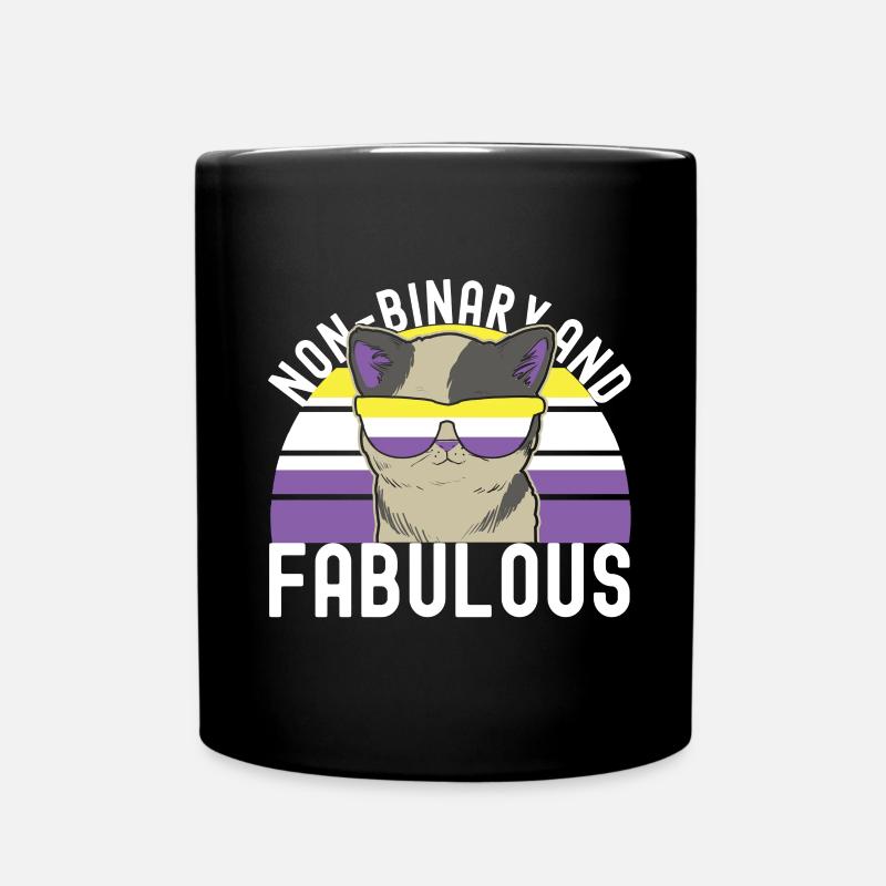 Non Binary Pride Genderqueer - Tasse einfarbig - Schwarz