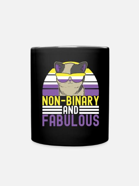 Non Binary Pride Genderqueer - Tasse einfarbig - Schwarz