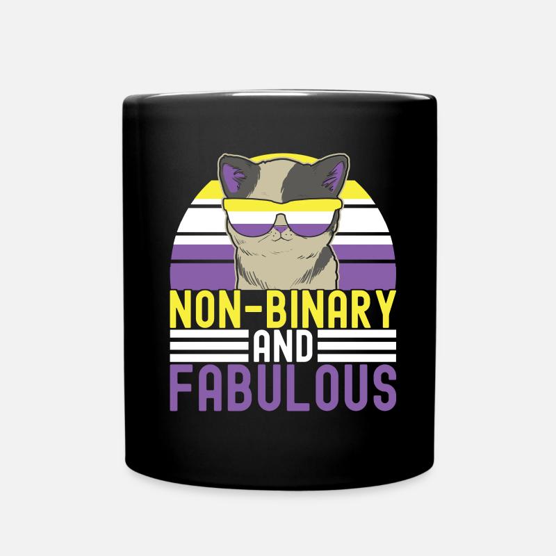 Non Binary Pride Genderqueer - Tasse einfarbig - Schwarz