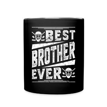 Eishockey Bruder Eishockeyspieler - Tasse einfarbig - Schwarz - Vorne