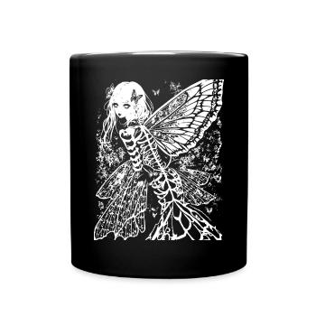 Fairycore Ästhetik Grunge Skelett Fee Goth G - Tasse einfarbig - Schwarz - Vorne