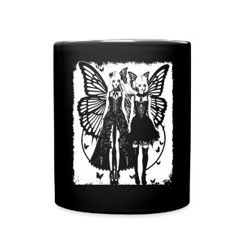 Fairycore Ästhetik Grunge Skelett Fee Goth G - Tasse einfarbig - Schwarz - Vorne