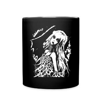 Fairycore Aesthetics Skeleton Fairy Goth Gothic G - Full Colour Mug - black - Front