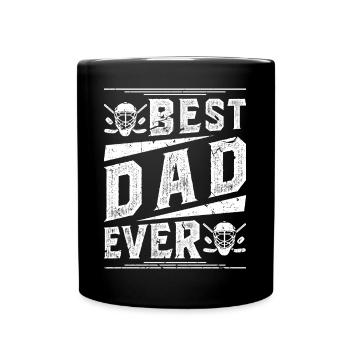 Eishockey Papa Eishockeyspieler - Tasse einfarbig - Schwarz - Vorne