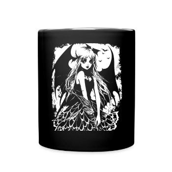Fairycore Ästhetik Skelett Fee Goth Grunge G - Tasse einfarbig - Schwarz - Vorne