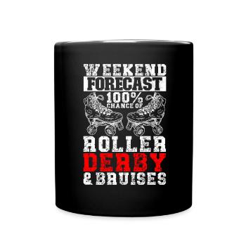 Roller derby - Mug uni - noir - Devant