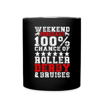 Roller derby - Mug uni - noir - Devant