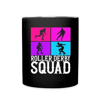 Roller Derby - Tasse einfarbig - Schwarz - Vorne