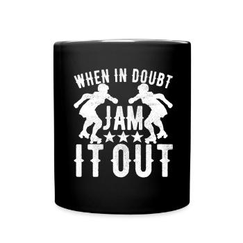 Roller Derby - Tasse einfarbig - Schwarz - Vorne