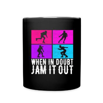 Roller Derby - Tasse einfarbig - Schwarz - Vorne
