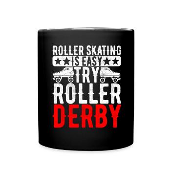 Roller Derby - Tasse einfarbig - Schwarz - Vorne