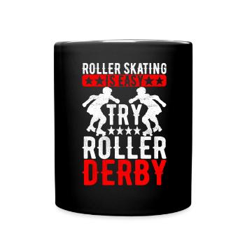 Roller Derby - Tasse einfarbig - Schwarz - Vorne