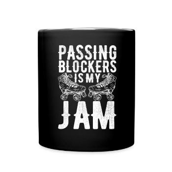 Roller Derby - Tasse einfarbig - Schwarz - Vorne