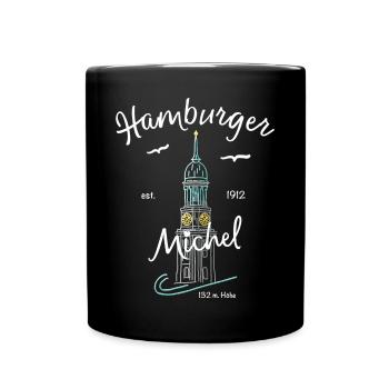 Hamburger Michel, Kirchturm, Germany - Full Colour Mug - black - Front