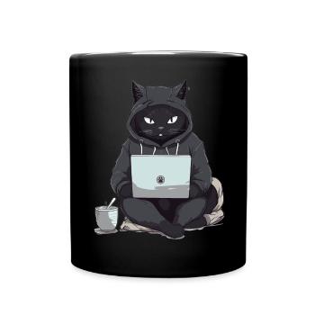 Chat Noir Bombay Chat Tenue pour - Mug uni - noir - Devant