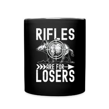 Jäger Wildschwein Jagen - Tasse einfarbig - Schwarz - Vorne