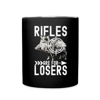 Hunters Wild Boar Hunting - Full Colour Mug - black - Front