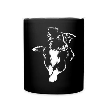 Border Collie "Black Edition" - Full Colour Mug - black - Front