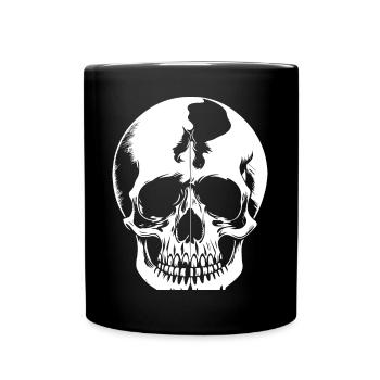 Horror Skull Skull Art Skull Gothic Heavy Metal - Full Colour Mug - black - Front