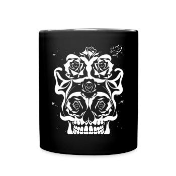 Horror Skull Skull Art Skull Gothic Heavy Metal - Full Colour Mug - black - Front