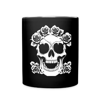 Horror Skull Skull Art Skull Gothic Heavy Metal - Full Colour Mug - black - Front
