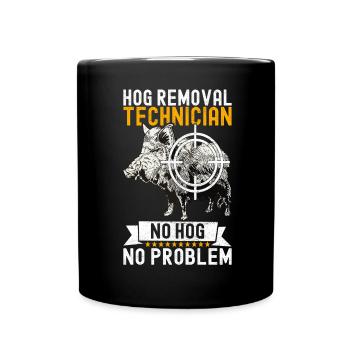 Jäger Wildschwein Jagen - Tasse einfarbig - Schwarz - Vorne