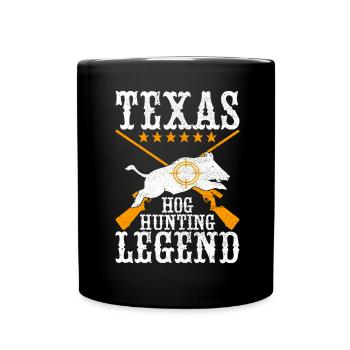 Hunters Wild Boar Hunting - Full Colour Mug - black - Front