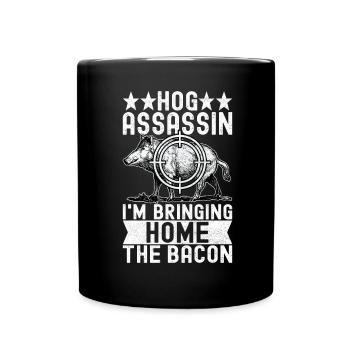 Hunters Wild Boar Hunting - Full Colour Mug - black - Front