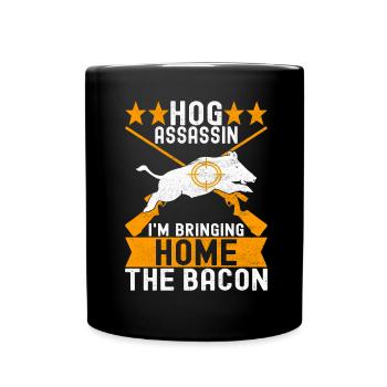 Jäger Wildschwein Jagen - Tasse einfarbig - Schwarz - Vorne