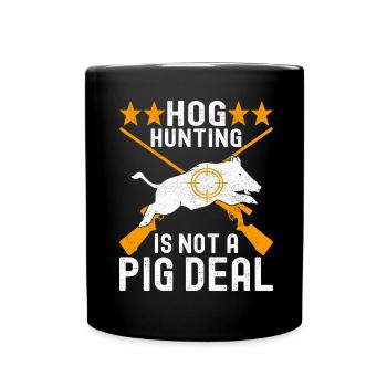 Hunters Wild Boar Hunting - Full Colour Mug - black - Front