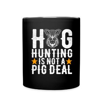 Jäger Wildschwein Jagen - Tasse einfarbig - Schwarz - Vorne