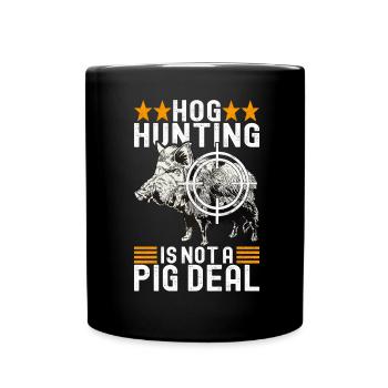 Jäger Wildschwein Jagen - Tasse einfarbig - Schwarz - Vorne