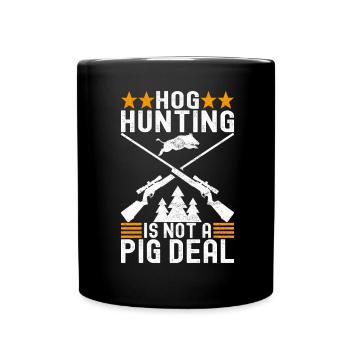 Hunters Wild Boar Hunting - Full Colour Mug - black - Front