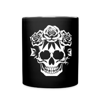 Horror Skull Skull Art Skull Gothic Heavy Metal - Full Colour Mug - black - Front