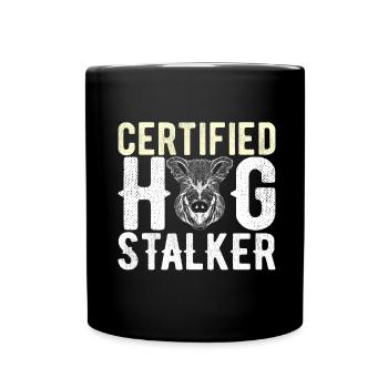 Hunters Wild Boar Hunting - Full Colour Mug - black - Front