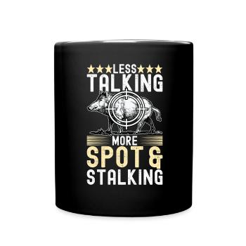 Chasseurs Chasse au sanglier - Mug uni - noir - Devant