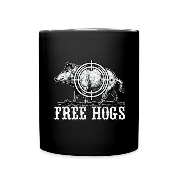 Jäger Wildschwein Jagen - Tasse einfarbig - Schwarz - Vorne