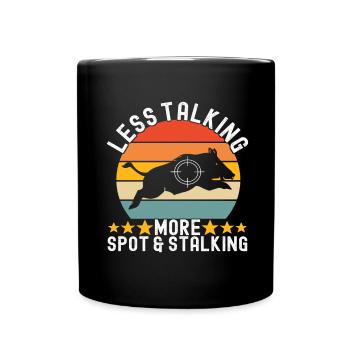 Jäger Wildschwein Jagen - Tasse einfarbig - Schwarz - Vorne