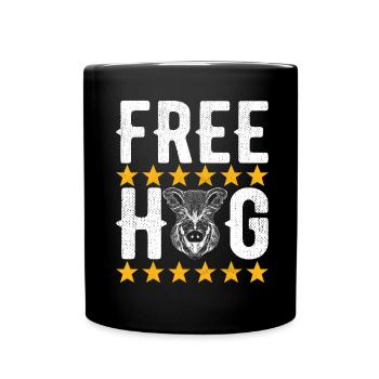 Jäger Wildschwein Jagen - Tasse einfarbig - Schwarz - Vorne