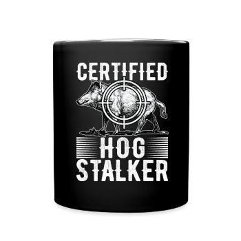 Jäger Wildschwein Jagen - Tasse einfarbig - Schwarz - Vorne