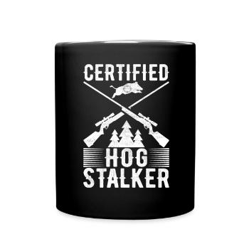 Jäger Wildschwein Jagen - Tasse einfarbig - Schwarz - Vorne