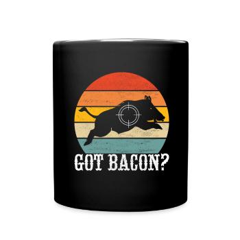 Jäger Wildschwein Jagen - Tasse einfarbig - Schwarz - Vorne