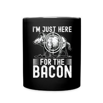Jäger Wildschwein Jagen - Tasse einfarbig - Schwarz - Vorne