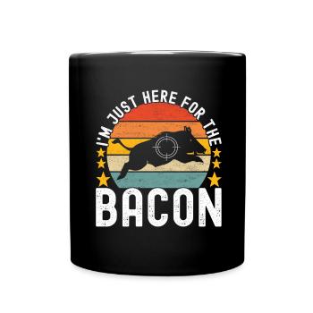 Chasseurs Chasse au sanglier - Mug uni - noir - Devant